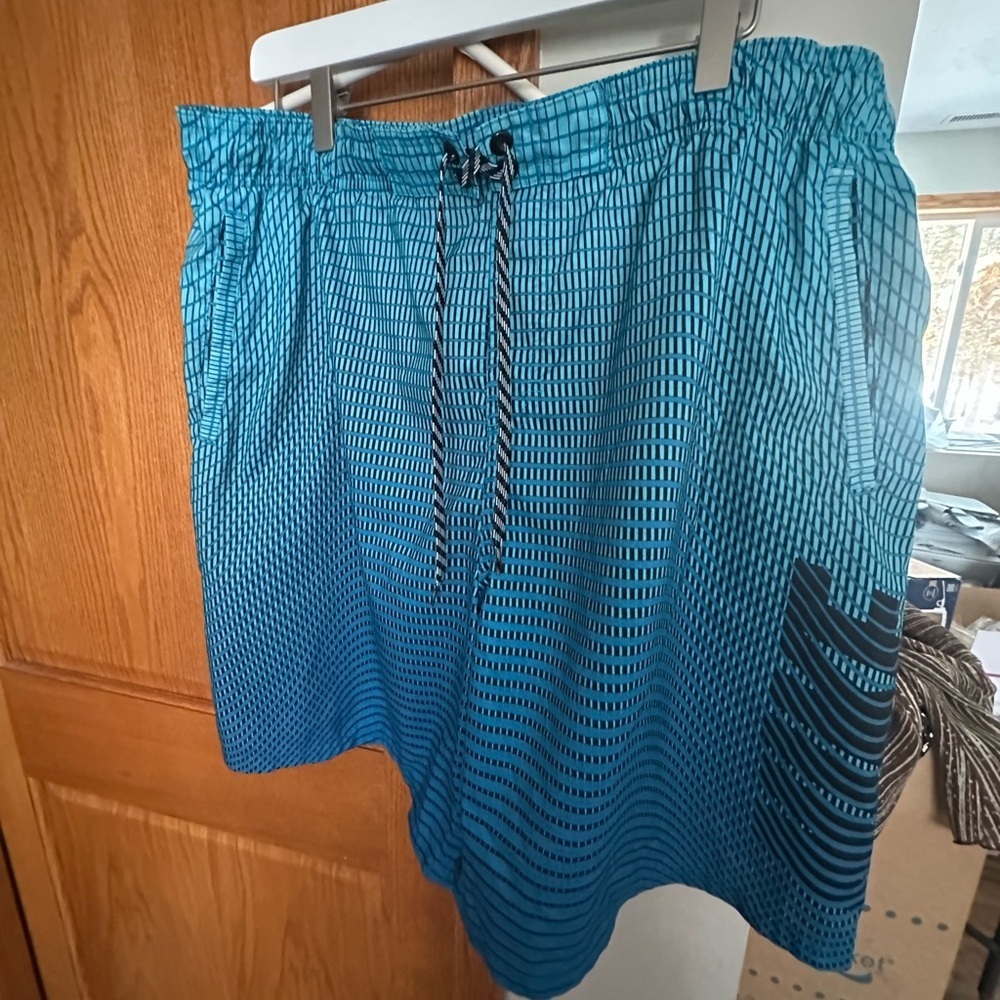 NWOT: Nike Teal and Black Men's Swim Trunks